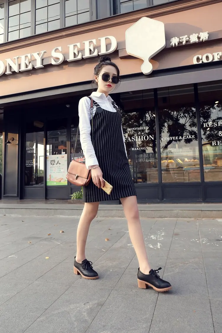 2019 Med Slip-On Retro Women England Heel Pumps Square PU Single Shoes Summer Leisure Shallow Ladies | Обувь