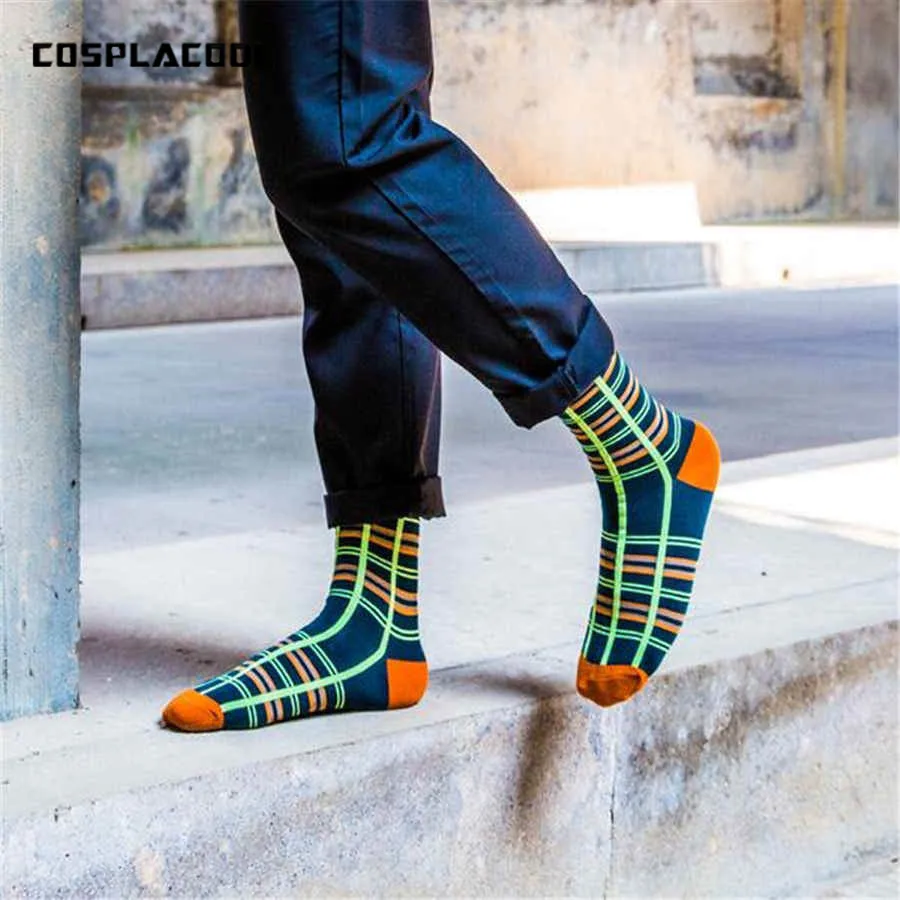 [COSPLACOOL] Мужские носки большого размера полосатые мужские длинные удобные и