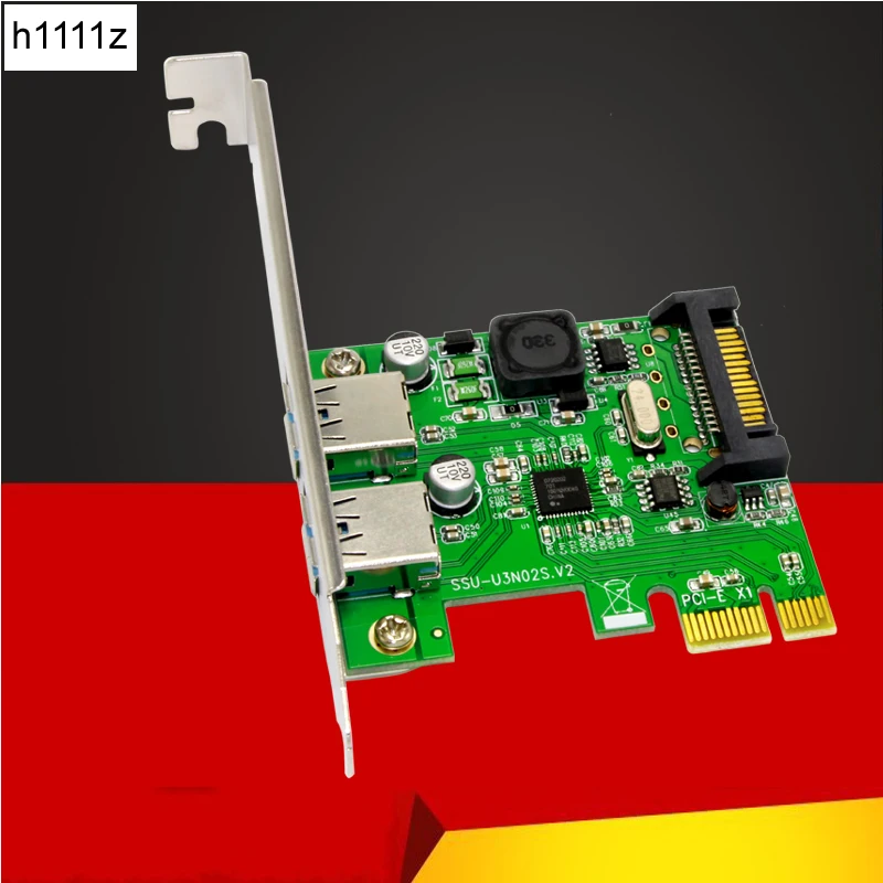 

Super Speed USB 3.0 PCI-E 2 Port PCI Express Expansion Card Adapter SATA Power Connector NEC720202 Chip for Desktops PC Computer