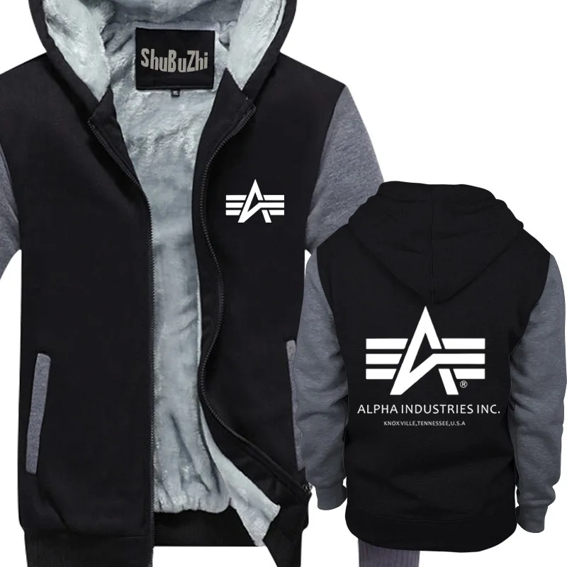 Мужские толстовки, Толстая куртка из флиса, модная Толстовка Alpha Industries, зимняя куртка shubuzhi, пальто европейского размера, мужская толстовка с капюшоном