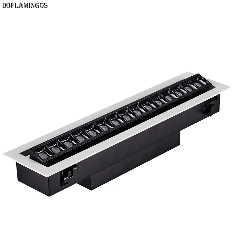 

New LED Line Grille Spotlight Adjustable Angle Anti-glare Tube Spotlight 20W 30W 40W 60W LED Line Lamp Project Spotlight