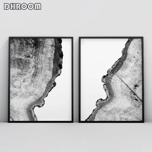 Печатные постеры и принты на дерево dhhall, черный, белый Вуд, холст, настенная живопись, скандинавский Декор для дома, живопись