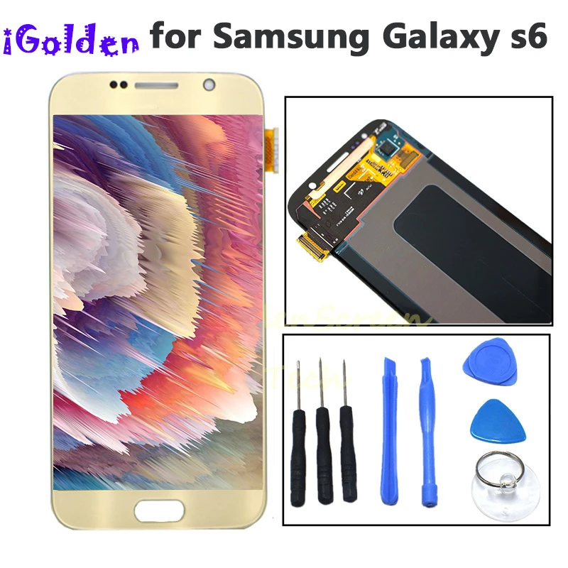 Для Samsung galaxy S6 ЖК-дисплей сенсорный экран дигитайзер G920i G920P G920f G920V G920A G920W8 pantalla для