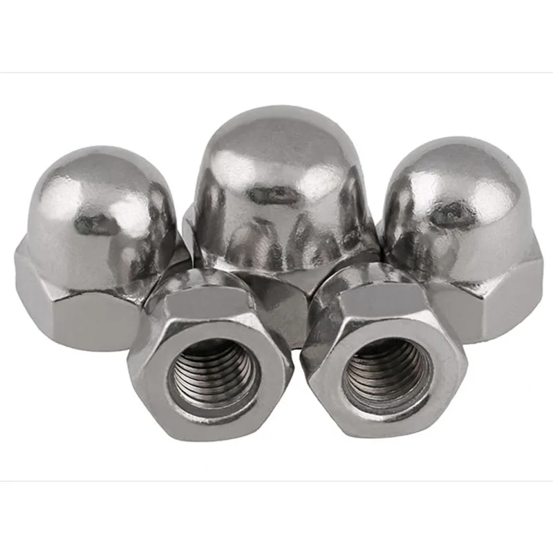 

US/Inch Cap Nuts Fine Cap Nuts M6 M8 M10 M12 M16 304 Stainless Steel Matice kloboukov 10 Pcs