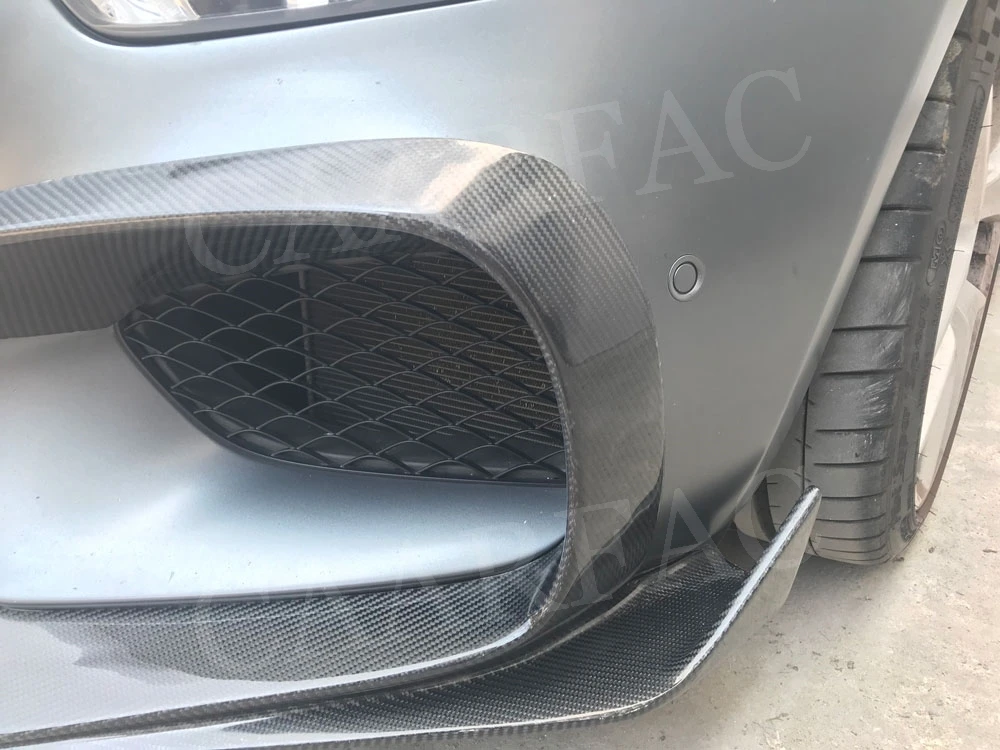 Разветвители переднего спойлера из углеродного волокна для Mercedes Benz AMG GT AMG GTS AMG GTR Coupe головной бампер подбородок