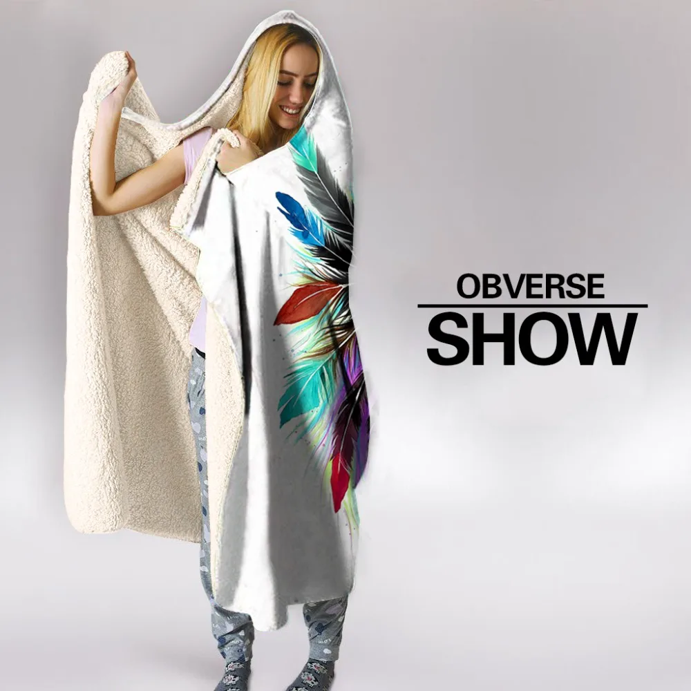 Одеяло с капюшоном и тигром модная пригодная для носки накидка 3D рисунком