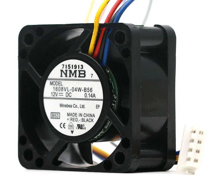 Оригинальный Для NMB 1608VL 04W B56 4020 12V 0.14A 9500 об/мин 11.3CFM осевой вентилятор охлаждения 4