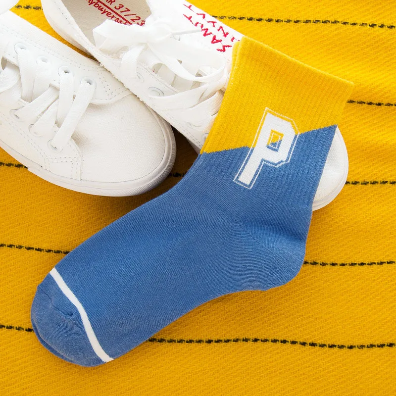 

HSS Brand Newext autumn and winter lady letter sock Casual comfortable student socks