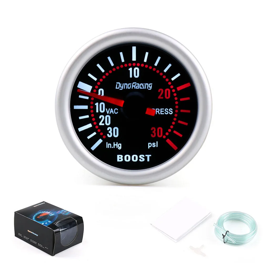 Dynoracing 2 дюймовый 52 мм Универсальный 12 В светодиодный дымовой объектив 0 ~ 30Psi