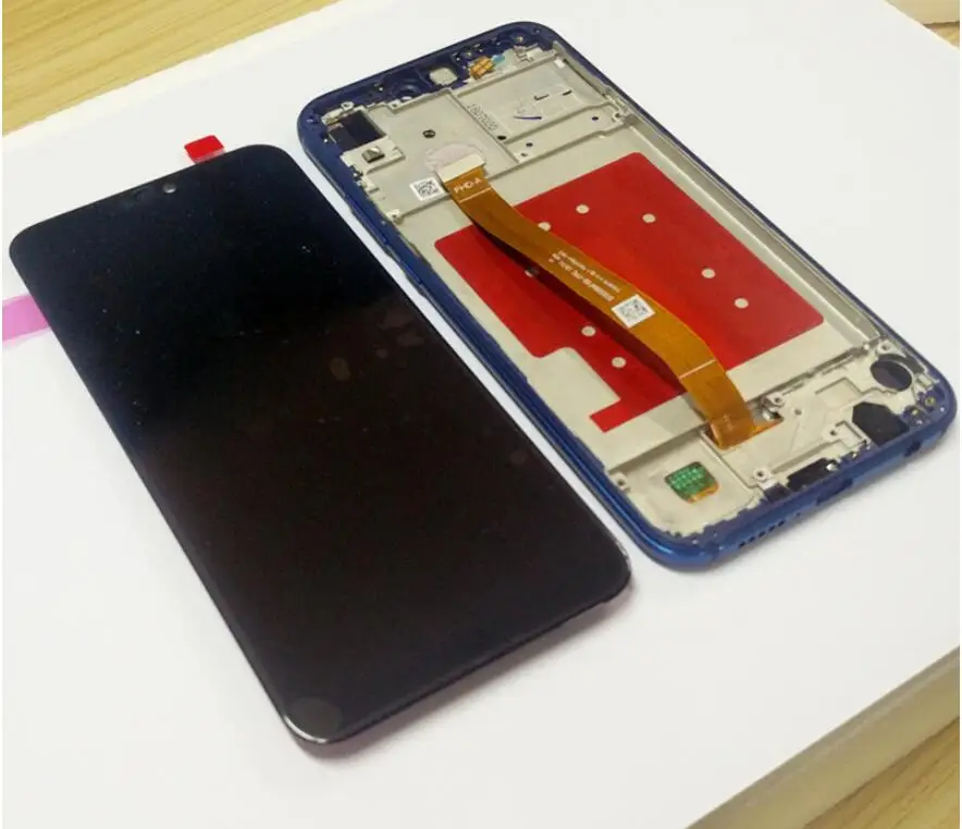 blue with frame Протестированный OK 5,8" для huawei P20 lite ЖК-дисплей+ сенсорная панель дигитайзер в сборе с рамкой для huawei P20lite lcd - Цвет: blue with frame