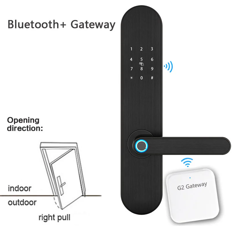 bluetooth gateway Приложение Bluetooth wifi-шлюз дверной замок отпечатков пальцев смарт-замок код IC карточные замки противоугонные электронные замки черный D6 - Цвет: bluetooth gateway