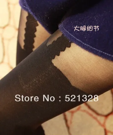 

1pcs/lot Velvet touch suspender tights pantyhose of warm Lace Sling thigh tights Splicing pantyhose free shipping QF094