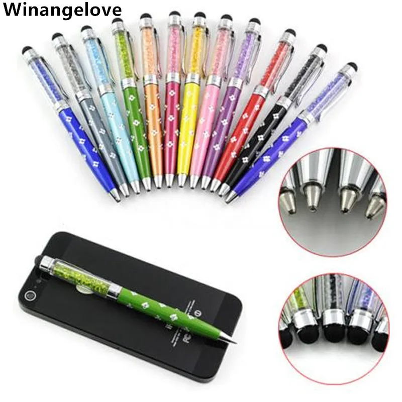 

Winangelove 100pcs Diamond 2 in 1 Crystal Touch Stylus Pen For iphone for samsung Tablet PC Very sensitive