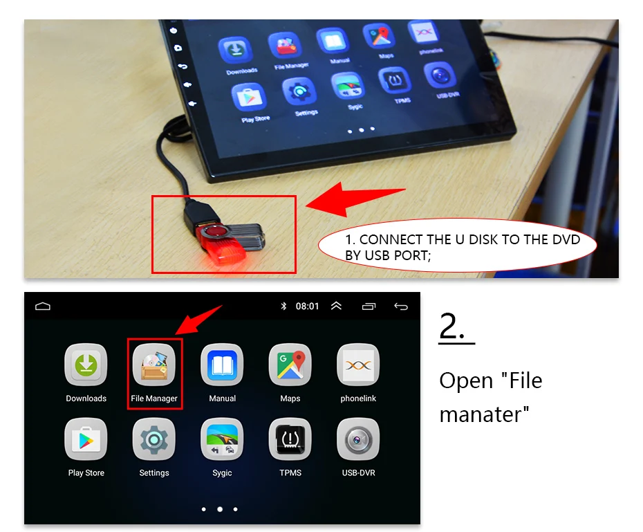 AWESAFE USB система мониторинга давления в шинах Android навигационная система TPMS с 4 внутренними датчиками для автомобиля DVD плеер навигация