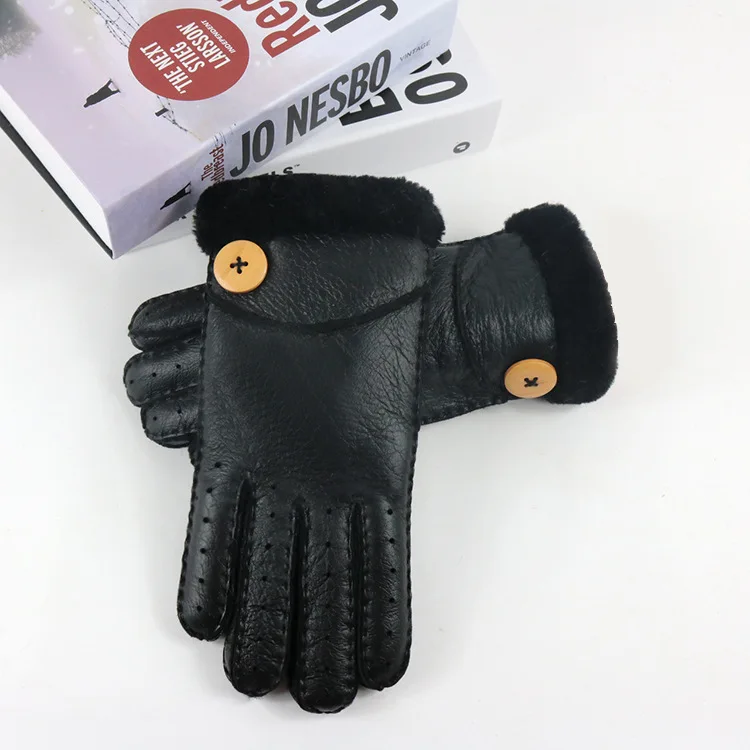 Теплая зима 2016 Перчатки руководство модный бренд варежки мужские зимние мужской
