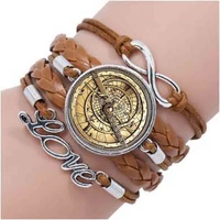 qiyufang sky nice bracelet compass photo glass men astrolabe women best friends bracelets