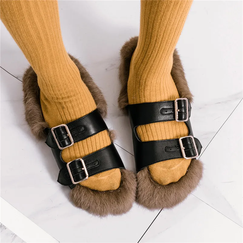 CONASCO Fashion Women Buckles Flats Heels Party Wedding Shoes Woman Genuine Leather Comfortable Casual Ladies Sandals | Обувь