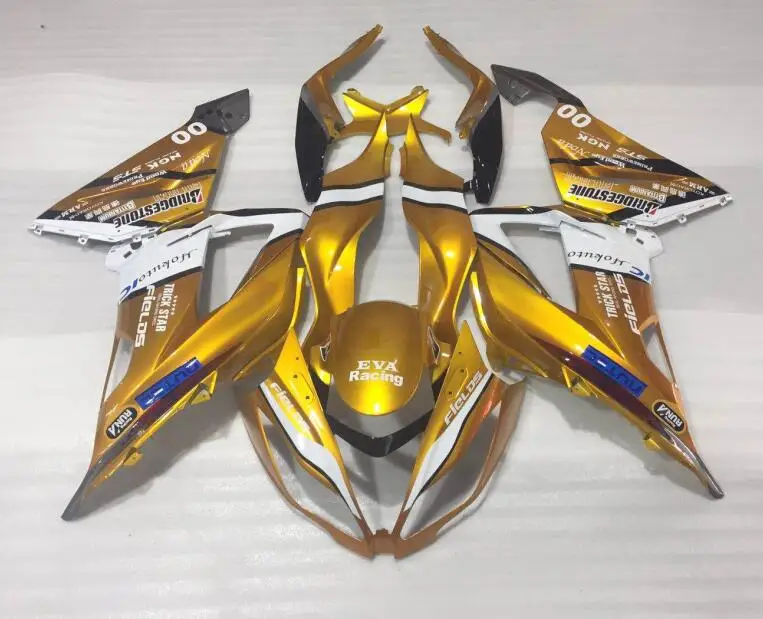 

New ABS fairing set Fit for Kawasaki ZX6R 2013 2014 2015 2016 2017 motorcycle fairings ZX-6R Ninja 636 599 bodywork set Golden