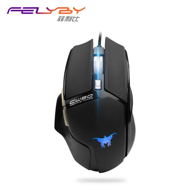 FELYBY бренд высокое качество мышь профессиональная dpi 3500 LED 4 цвета игровая для