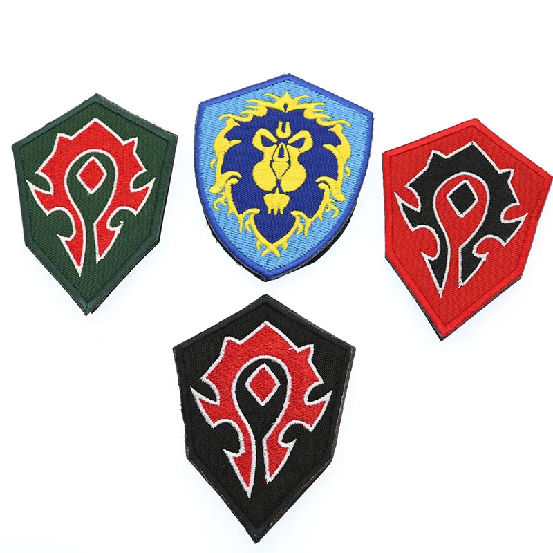 Alliance / Horde силы 3D вышитые нарукавники тактика морального личность значок Рюкзак