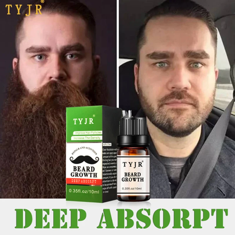TYJR Beard Growth oil beards hair Thicker Essence Mustache Treatment Sunburst alopecia Serum Product beard shaping | Красота и