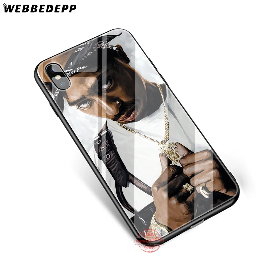 WEBBEDEPP 2pac Tupac And Biggie Tempered Glass Phone Case for Apple iPhone XS Max XR X 8 7 6S Plus 5S SE | Мобильные телефоны и