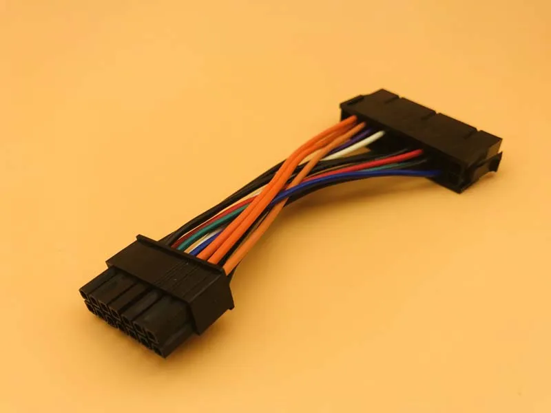 Новый кабель питания 10 см 18AWG провод ATX 24 контактный к 14 адаптер для Lenovo IBM Dell Q77 B75 A75