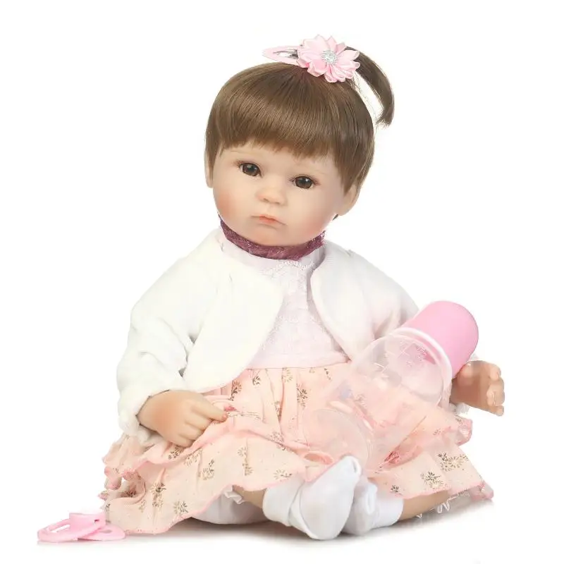 Nicery 16 18 дюймов больших размеров 40 45 см Bebe Кукла младенец Реалистичная мягкая