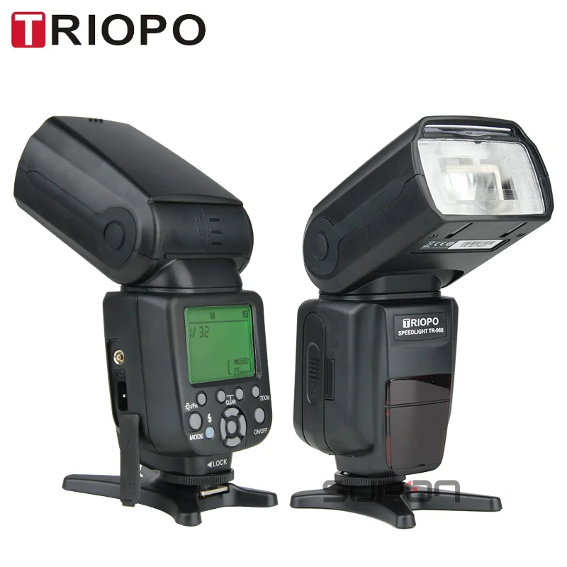 TRIOPO TR-988 Flash Professional Speedlite TTL Camera Flash with High Speed Sync for Canon and Nikon Digital SLR Camera enlarge