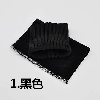 Черный DIY 8*9 см утолщаются вязать ребра ткань манжеты пара, пальто хлопок стрейч мягкие запонки 1 пара Толстые ребристые манжеты - Цвет: Черный