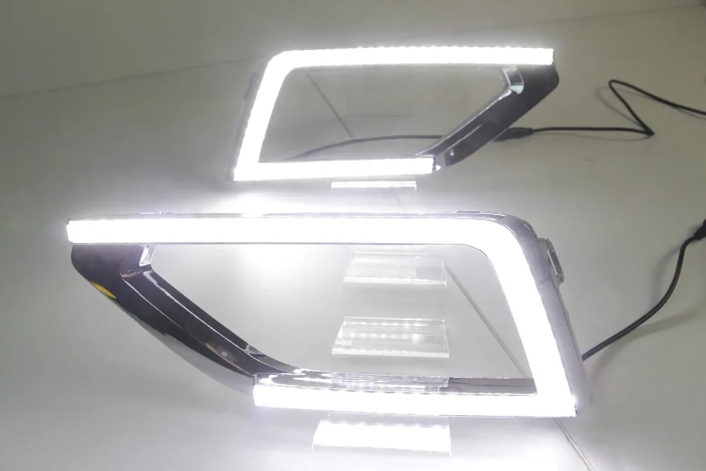 Osmrk led drl Дневной ходовой светильник для Volkswagen teramont-18 atlas, беспроводной переключатель, желтый указатель поворота, функция dim