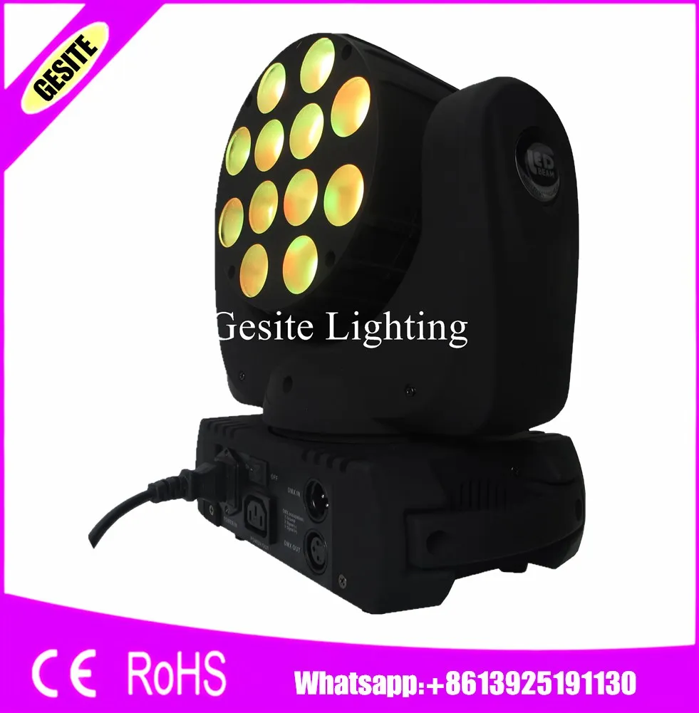 4 шт./лот бесплатная доставка DMX512 12X12 Вт led Луч движущаяся голова свет rgbw 12x12 самый