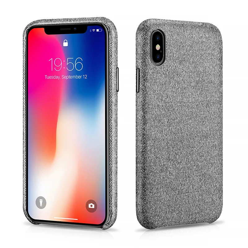 Серый Оригинальный XOOMZ снежный узор ткань чехол для iPhone X Модная тонкая мягкая