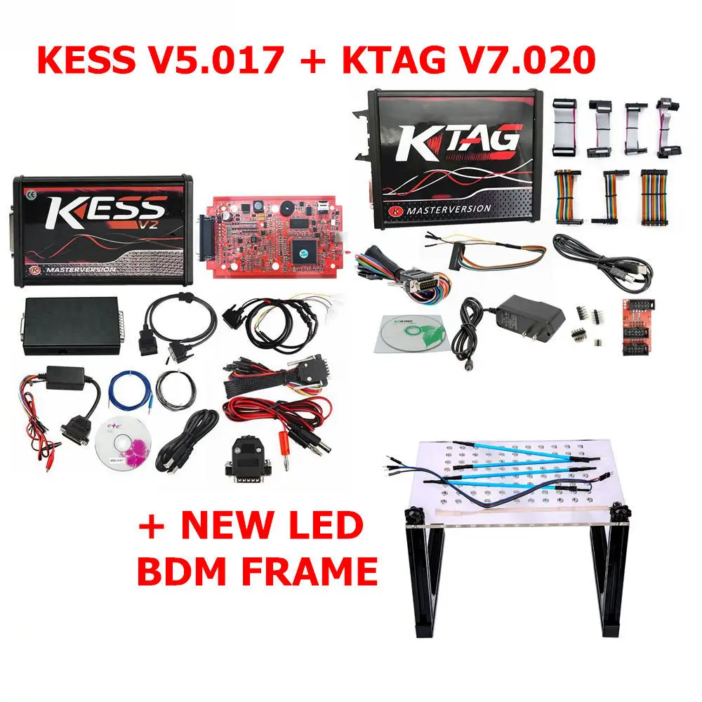 KESS KTAG NEW BDM Kess V5.017 KTAG V7.020 OBD2 набор для настройки менеджера Ktag BDM100 ECU программист FGTECH Galletto 4 V54 bdm Рамка с адаптером 22 шт - Цвет: KESS KTAG NEW BDM
