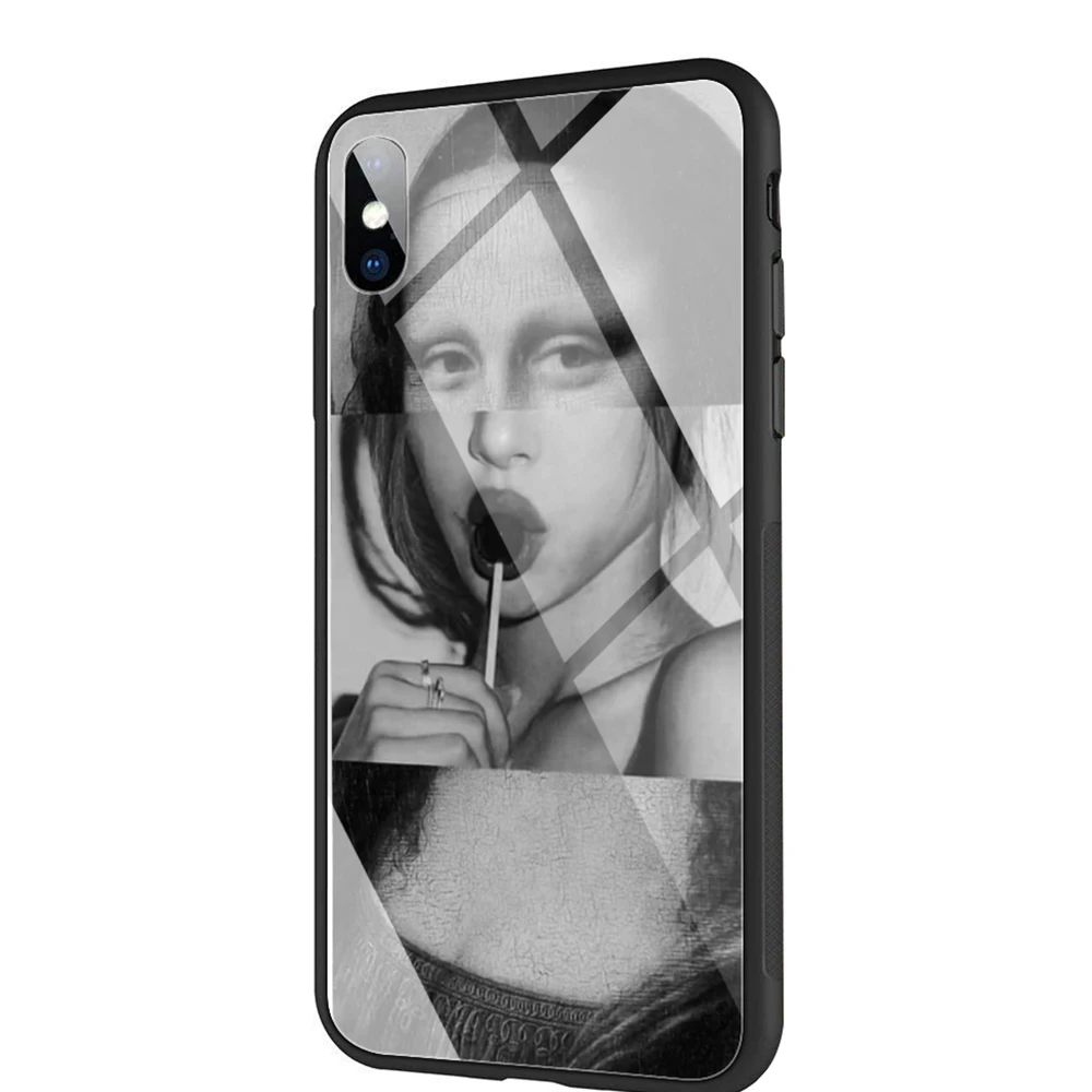 YIMAOC Michelangelo художественная статуя эстетический чехол из закаленного стекла для iPhone 11 Pro XS MAX XR X 8 7 6 6S Plus - Цвет: TG4