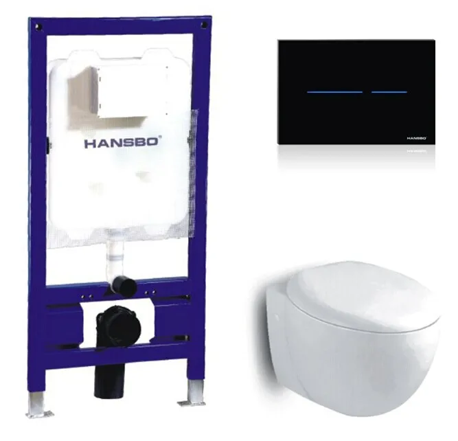 Скрытый резервуар с датчиком промывки и стенной подставкой для туалета |