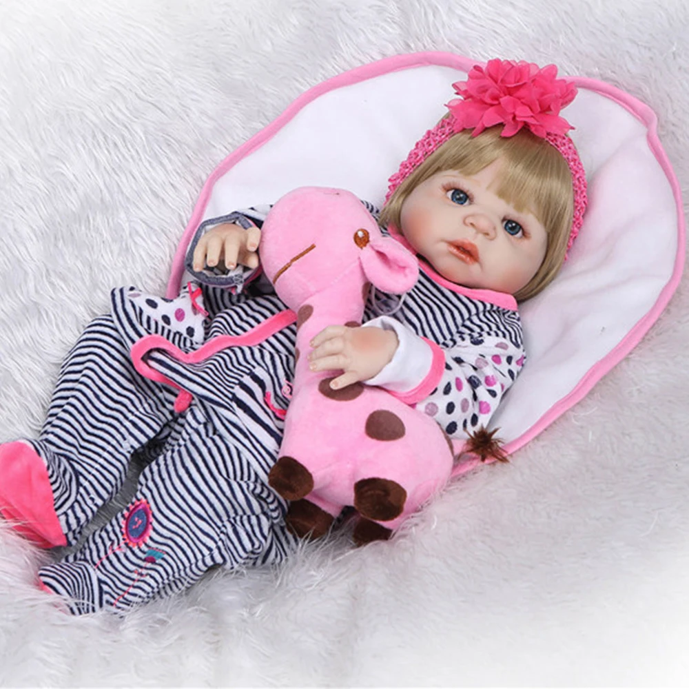 Кукла npk reborn baby 57 см bebe corpo de silicone inteiro realista для маленьких девочек куклы игрушки в
