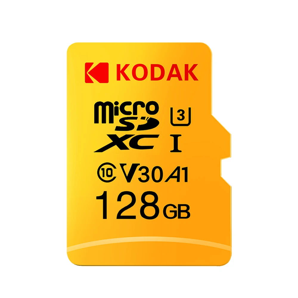Kodak SD Card 64 Гб/32 128 256 512 ГБ, Micro SD карта, Class10 U3 A1 V30 слот для карт памяти 100 МБ/с. чтения Скорость 4K видео Запись TF карты