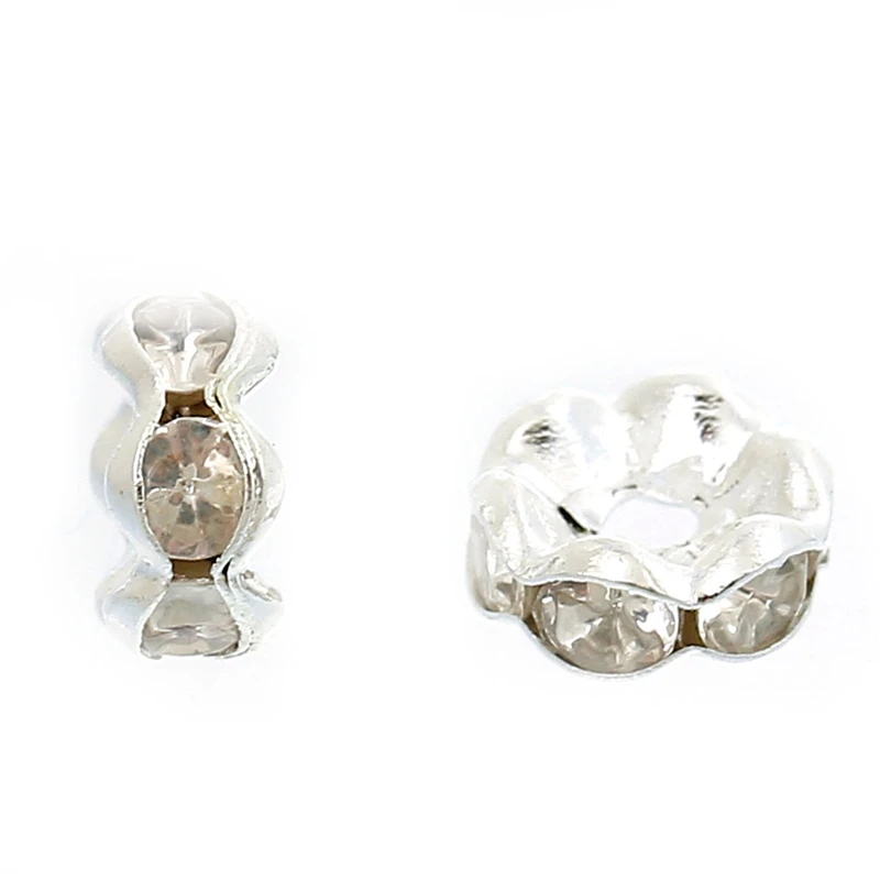 DoreenBeads 100 Серебряный цвет рондели разделительные бусины 6 мм (B10185) yiwu | Украшения и