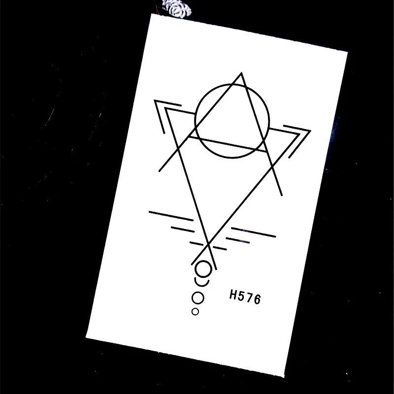 H576 Geometric Patterns Body Art Sexy Harajuku Waterproof Temporary Tattoo For Man Woman Henna Fake Flash Stickers | Красота и