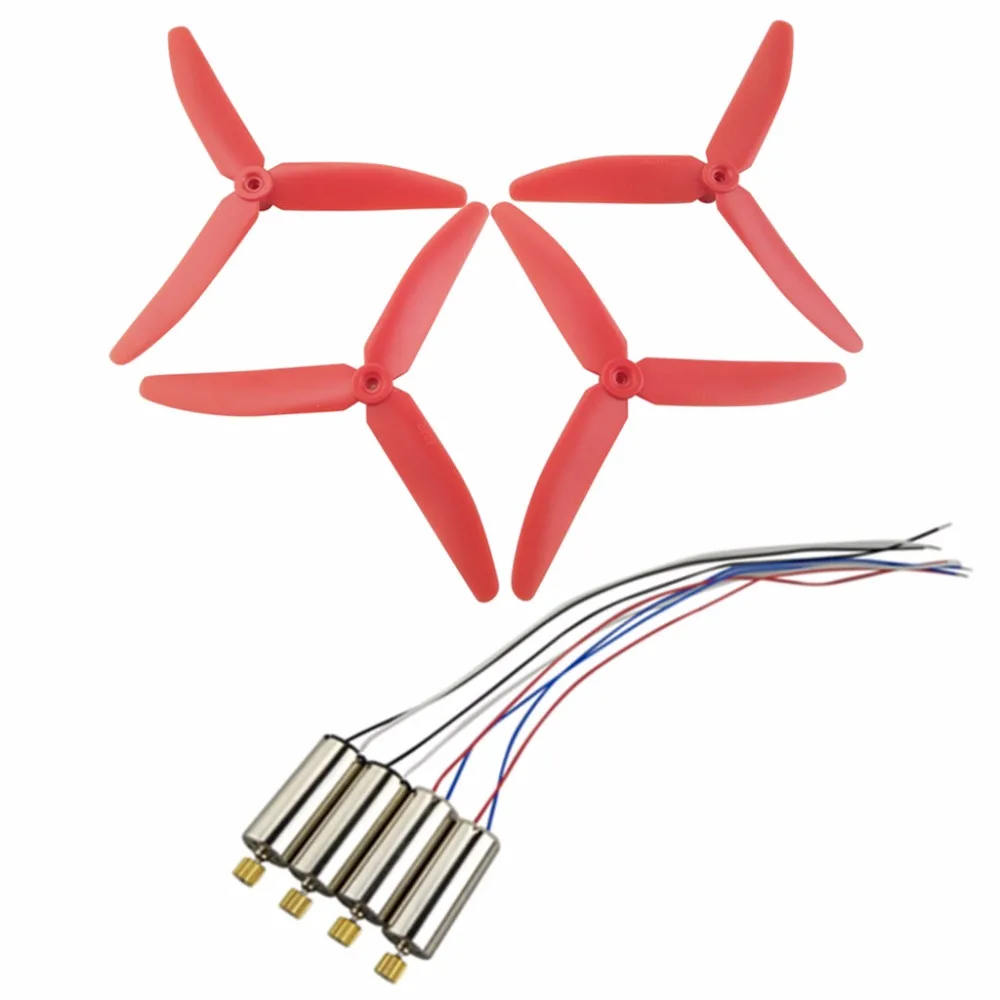 Обновленные аксессуары 4 шт. 3 лезвия листьев и мотор для Hubsan X4 H502S H502E H502T H507A H216ARC
