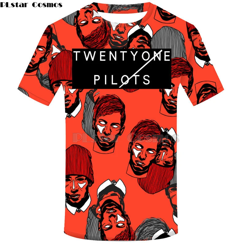 Футболка Twenty one pilots, Мужская 3D футболка, harajuku, топ, хип-хоп, Мужская футболка, уличная одежда, топы, модная мужская одежда, футболка