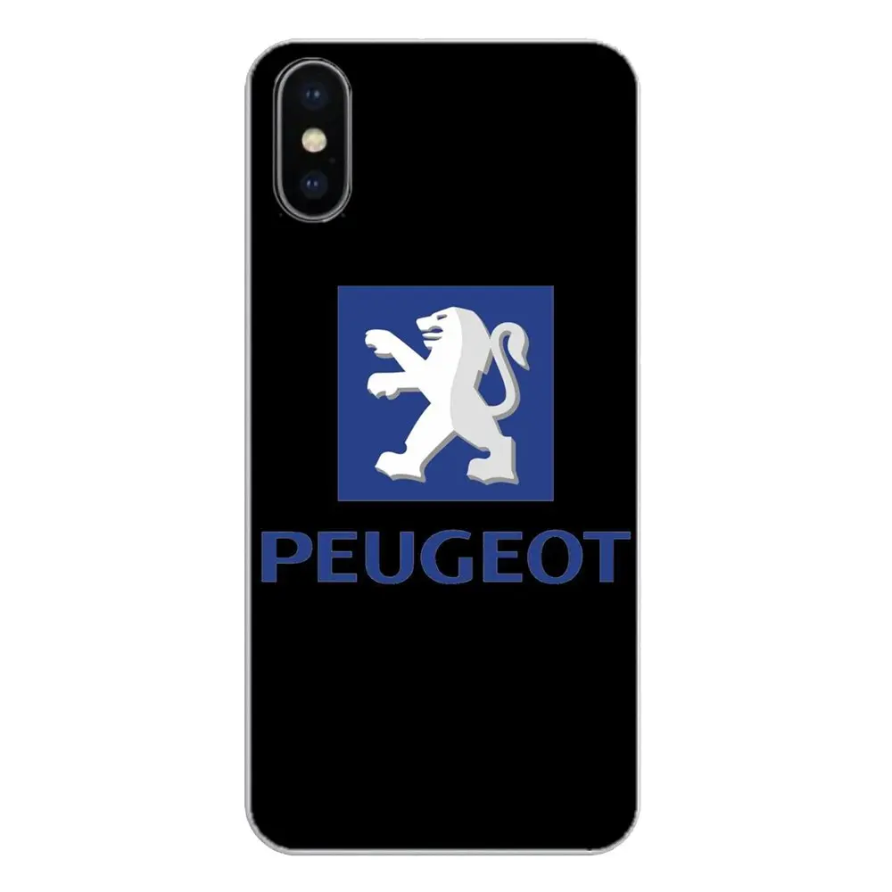 Автомобильный логотип Peugeot для Samsung Galaxy S2 S3 S4 S5 MINI S6 S7 edge S8 S9 Plus Note 2 3 4 5 8 Coque Fundas