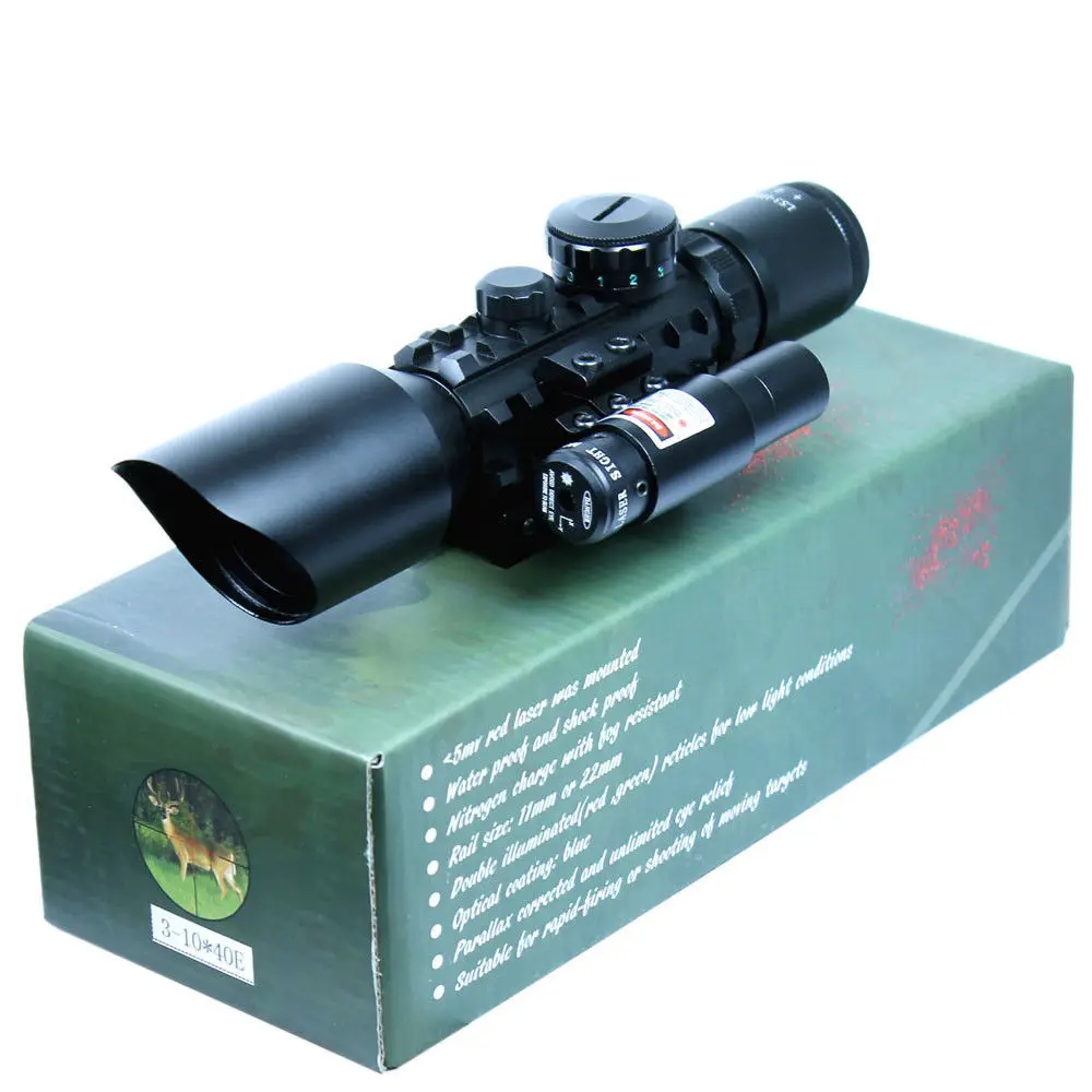 PRO M9C 3 10x40 E красный зеленый с подсветкой Mil dot оптический прицел тактический