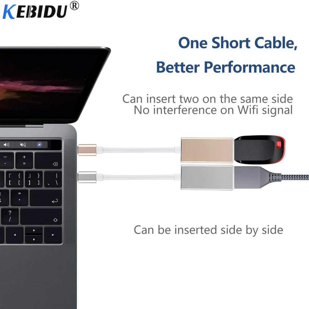 Адаптер KEBIDU с USB 3 1 Type C на DP адаптер конвертер поддержкой 4K UHD 1080P для ChromeBook Macbook Pro