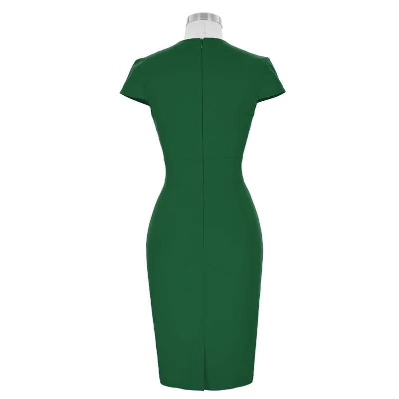 Женское офисное платье в винтажном стиле вечерние облегающие платья с запахом и