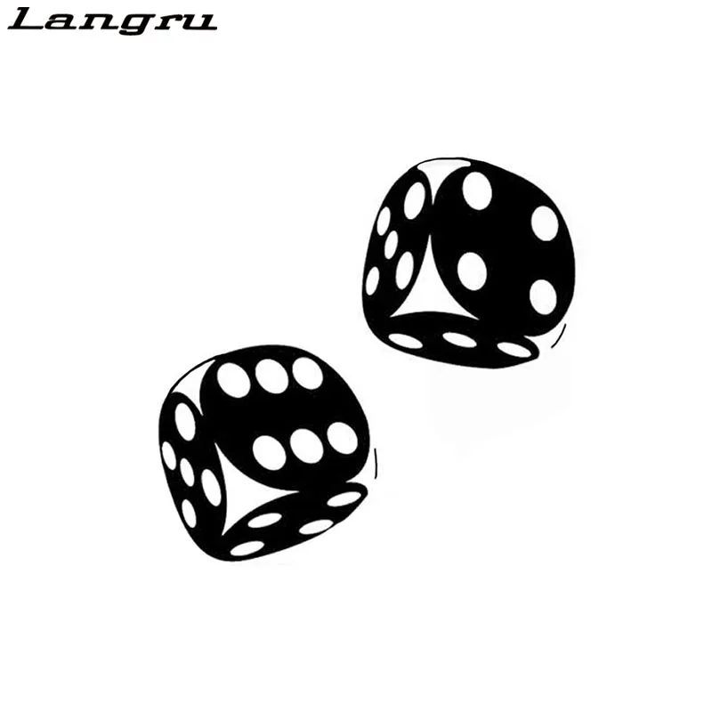 

Langru Interesting Car Sticker Casino Poker Dice High Quality Vinyl Graphic Decoration Accessories Jdm