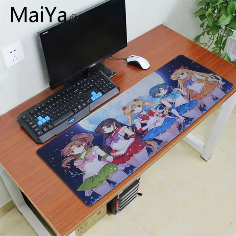 Lock Edge 30x80cm Maiya мой любимый аниме Сейлор Мун геймер скорость мыши розничная маленький резиновый коврик для мыши большой коврик для мыши клавиатуры коврик - Цвет: Lock Edge 30x80cm