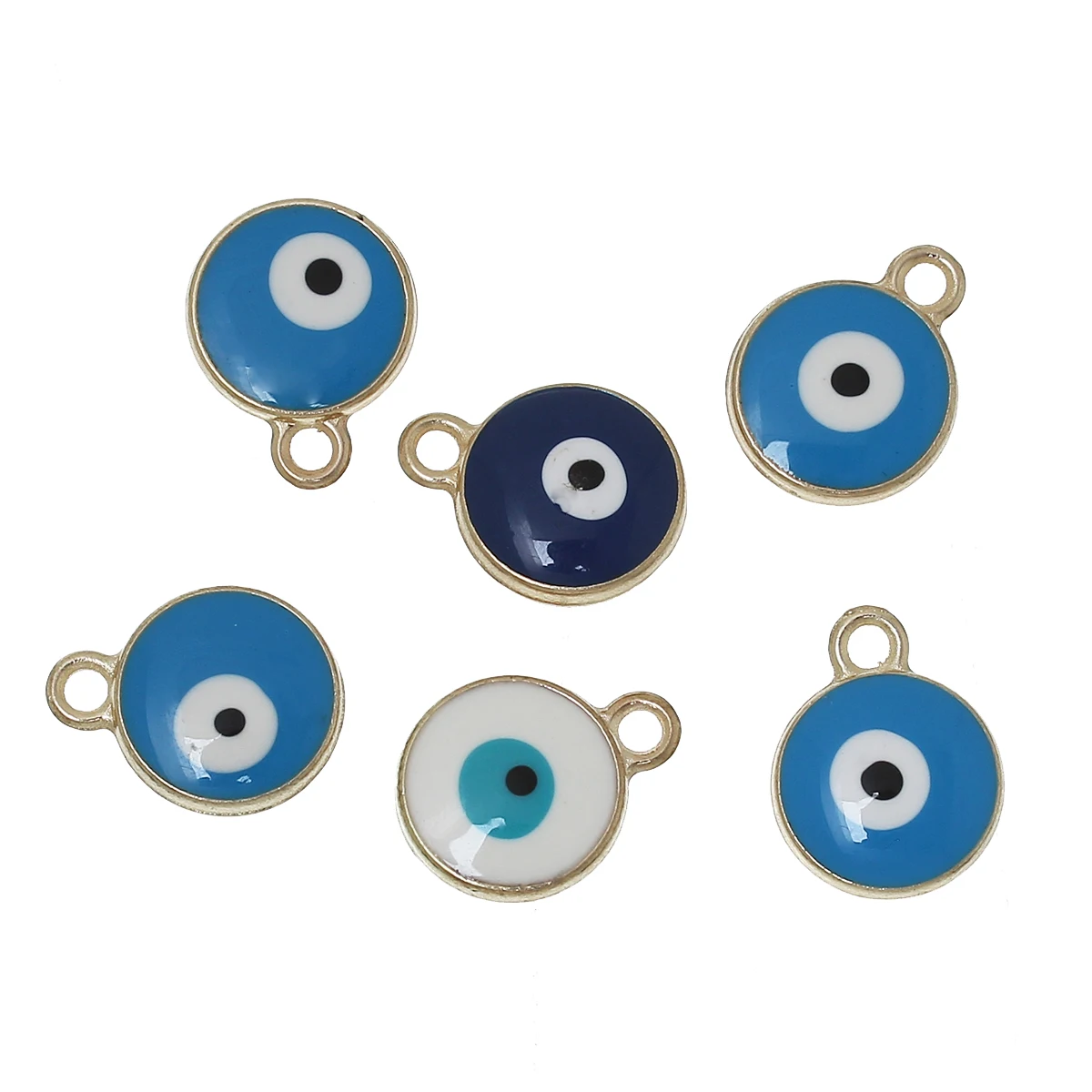 Подвески DoreenBeads из металлического сплава круглые золотого цвета в случайном
