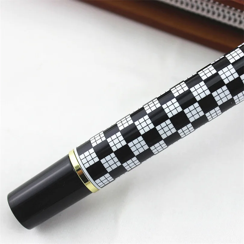 Высокое качество Jinhao 500 Deluxe Chessboard золотые и черные чернила черная